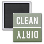 Clean Dirty Sage Olive Green Dishwasher Magnet at Zazzle