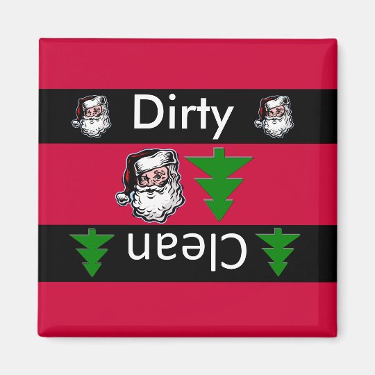 Clean dirty santa christmas dishwasher
