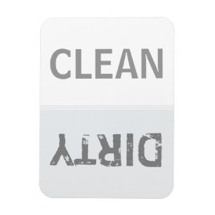 Clean Dirty Snow White Dishwasher Magnet