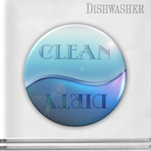 Clean Dirty Soap Dishwasher Magnet