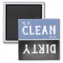 Clean Dirty Sparkle Chalkboard Blue Dishwasher Magnet