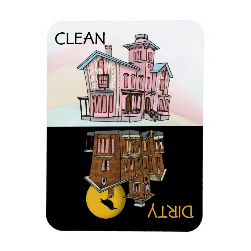 Clean_Dirty Sweet or Scary House Dishwasher Magnet