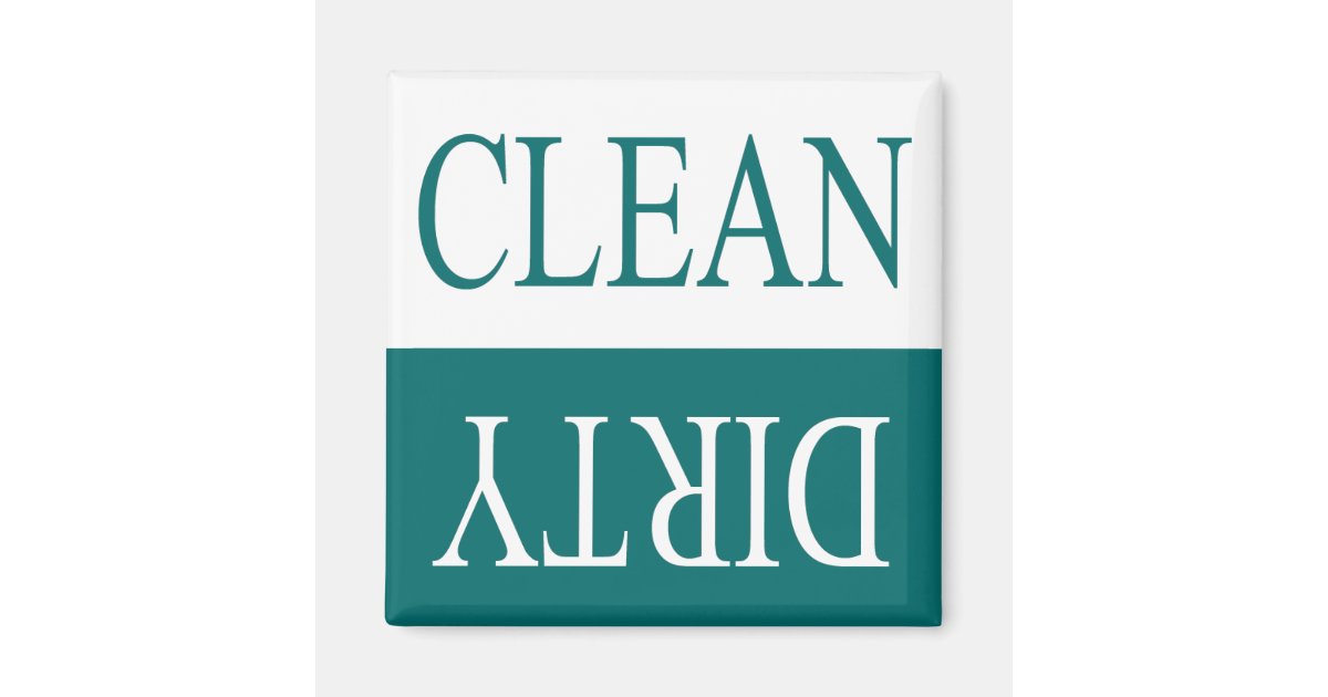 Clean dirtyTeal dishwasher Zazzle