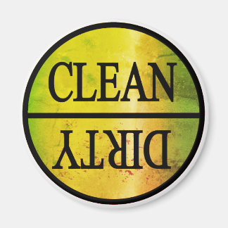 Clean Dirty yellow green Magnet