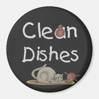 Clean Dishes Country Kitty Magnet