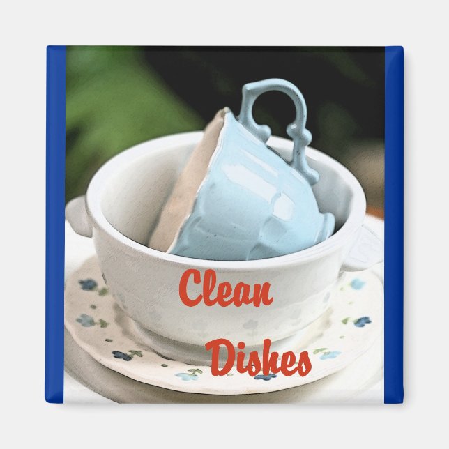 Clean Dishes Magnet (Front)