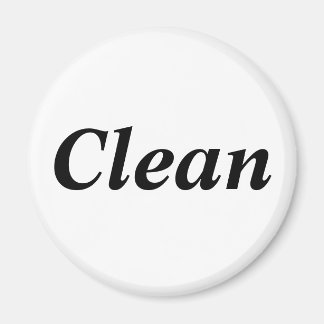 Clean dishwasher white magnet