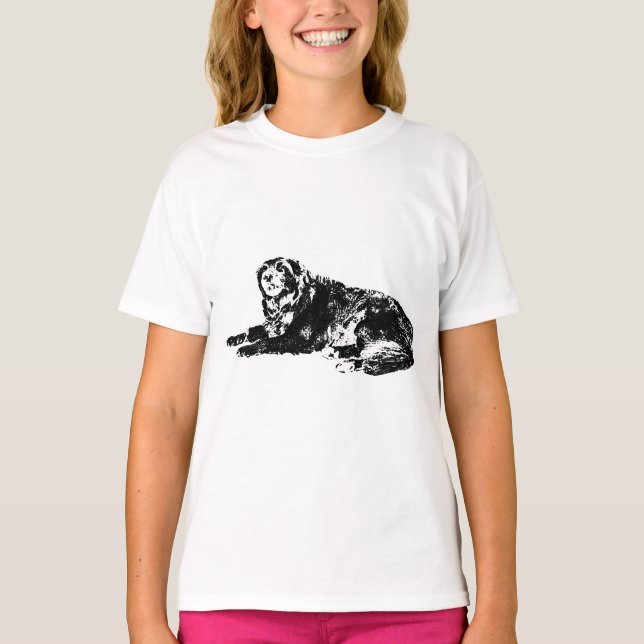 Clean Dog Outline Tee for Fall Style (Front)