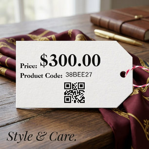 Clean Editable Product Details Tag for Retail Pack