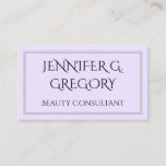 [ Thumbnail: Clean & Elegant Beauty Consultant Business Card ]
