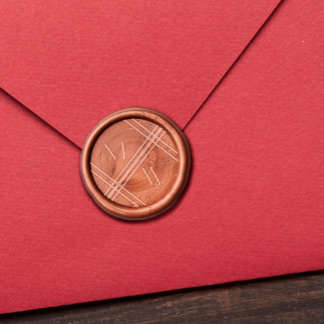 Clean Elegant Lines Monogram Wax Seal Stamp