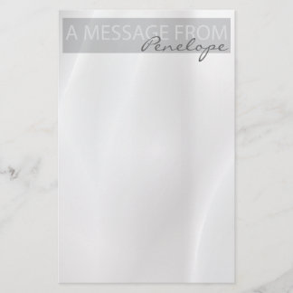 Clean Elegant Pale Gray Notepad Stationery