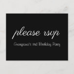 [ Thumbnail: Clean & Elegant "Please RSVP" Postcard ]