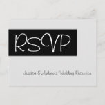 [ Thumbnail: Clean, Elegant & Respectable "RSVP" Postcard ]