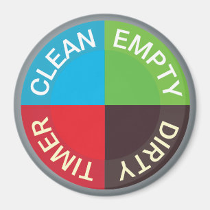 Clean Empty Dishwasher Office Kitchen Note Magnet