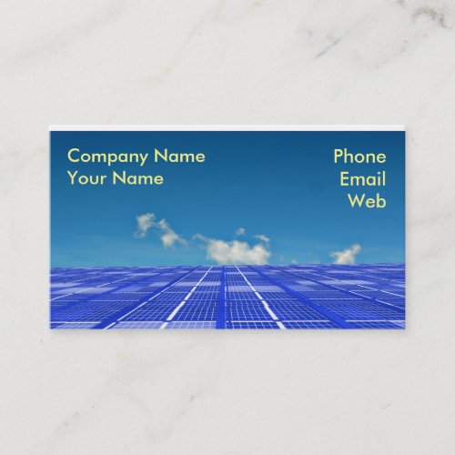 Clean Energy Concept Business Card