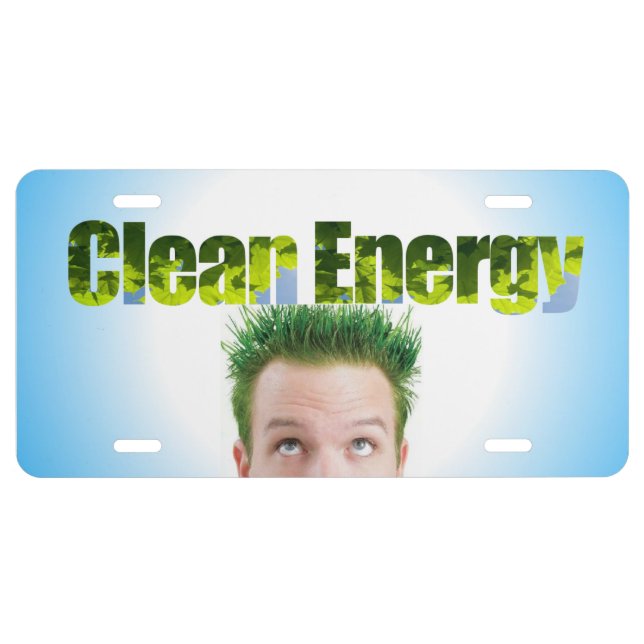 Clean Energy Ecofriendly License Plate (Front)