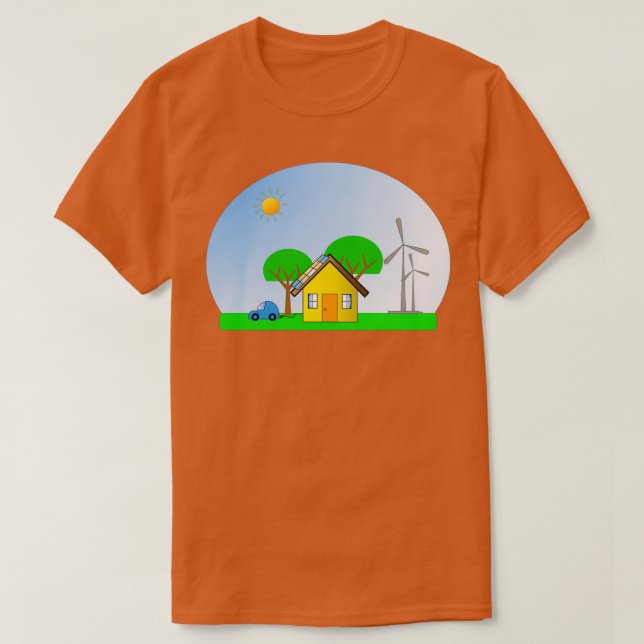 Clean Energy Snow Globe T-Shirt (Design Front)