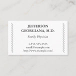[ Thumbnail: Clean Family Physician Business Card ]
