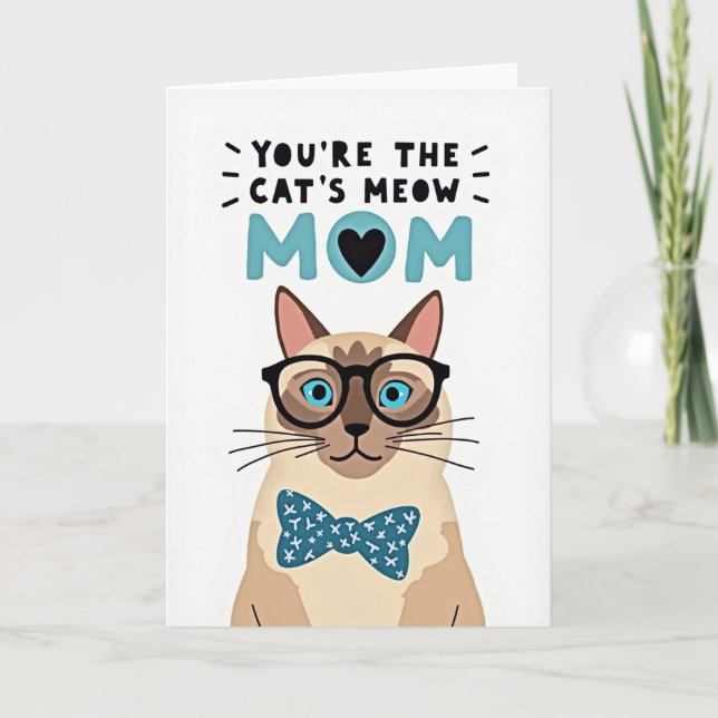 Clean Feline Mom Love Card (Front)