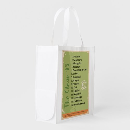 Clean Fifteen  Dirt Dozen Organic Reusable Bag