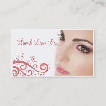 Clean Floral Cosmetology Business Card (pnk) by geniusmomentbranding at Zazzle