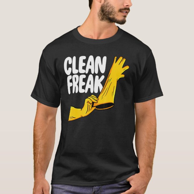 Clean Freak Cleaner Women Cleaning Team 1 T-Shirt (Front)