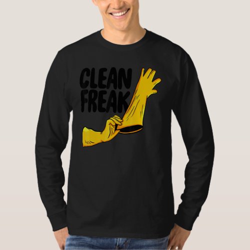 Clean Freak Cleaner  Women Cleaning Team T_Shirt