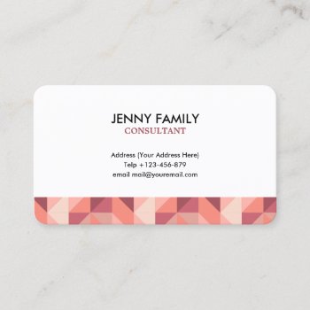 Clean Geometric Business Card by maulincreative at Zazzle