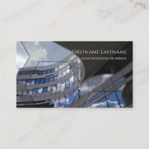 Clean glass facade office skyscraper rectangles business card