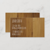 Clean Golden Bamboo Look Business Card (Front/Back)