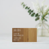 Clean Golden Bamboo Look Business Card (Standing Front)