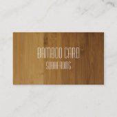 Clean Golden Bamboo Look Business Card (Back)