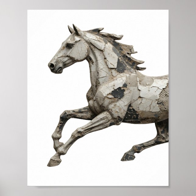 Clean Gray ABSTRACT ART Statement Design v2 Poster (Front)