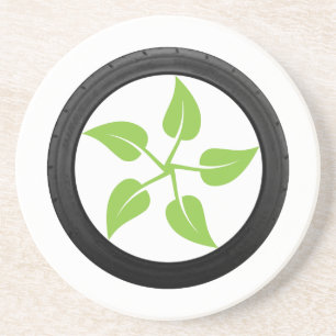 Clean Green Power Sandstone Coaster