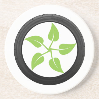 Clean Green Power Sandstone Coaster