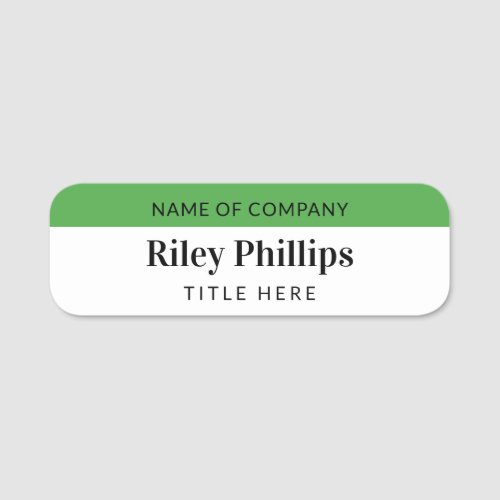 Clean Green & White Company Name Title Tag