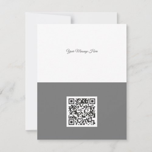 Clean Grey Corporate QR Code Christmas Tree Holiday Card