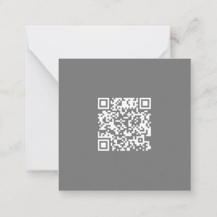 Clean Grey Corporate QR Code Note Card