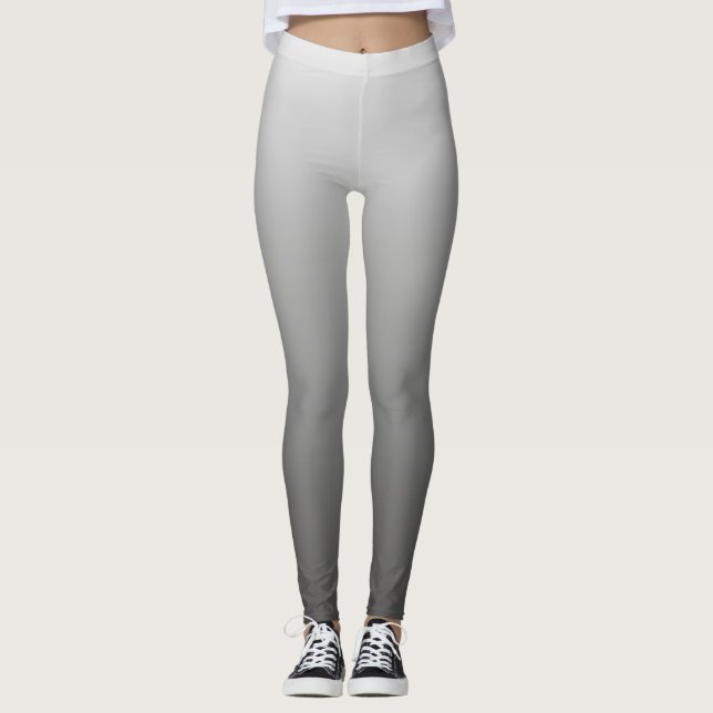 Clean Grey Flat Shading Graphic Leggings (Front)