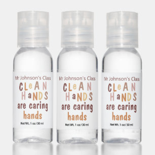 Clean Hands are Caring Hands Fall Classroom Hand Sanitizer