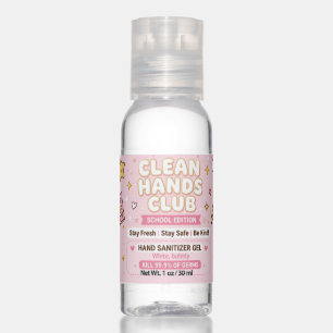 Clean Hands Club School Edition Cute Pink Hand Sanitizer