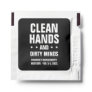 Clean hands dirty minds bachelorette funny black hand sanitizer packet