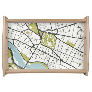 CLEAN HARVARD UNIVERSITY MASSACHUSETTS OUTLINE MAP SERVING TRAY