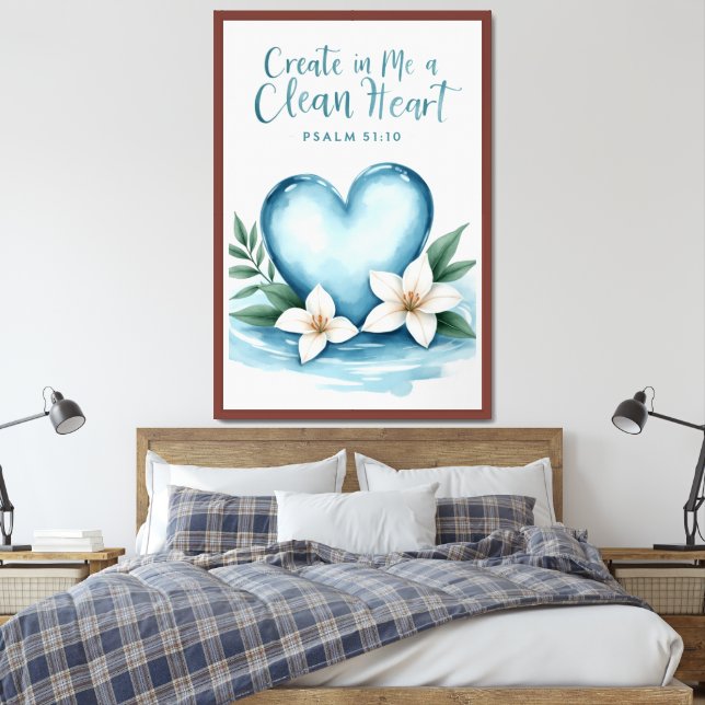 Clean Heart Biblical Wisdom Poster (Bedroom)