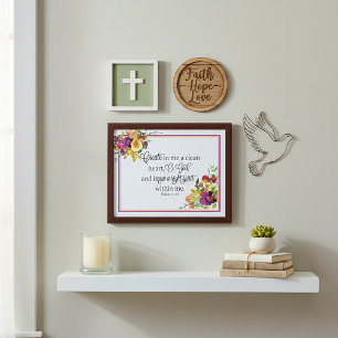 Clean heart floral Plaque