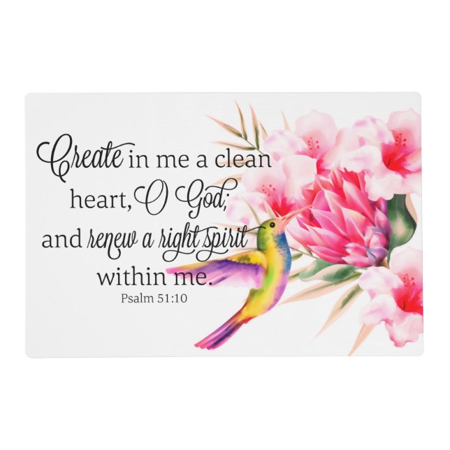 Clean heart  placemat (Front)