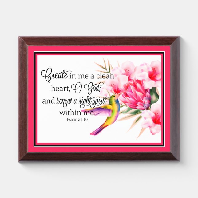 Clean heart Plaque (Horizontal)