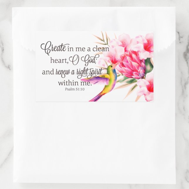 Clean heart  rectangular sticker (Bag)