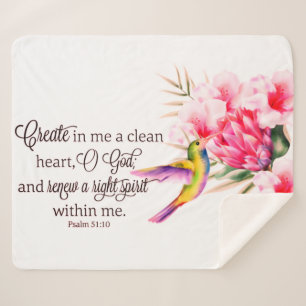 Clean heart sherpa blanket